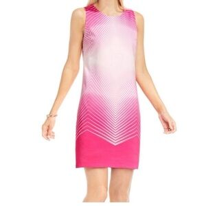 Vince Camuto Pink Ombre Chevron Shift Mini Dress